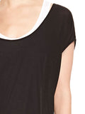 DKNYPURE TEE WITH UNDERLAYER